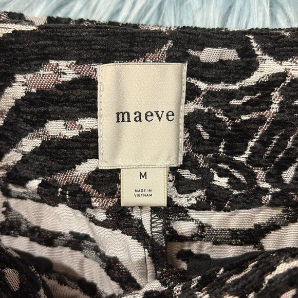 Anthropologie Maeve Low-Rise Belted Micro Mini Skirt Black & White Animal - Picture 4 of 10